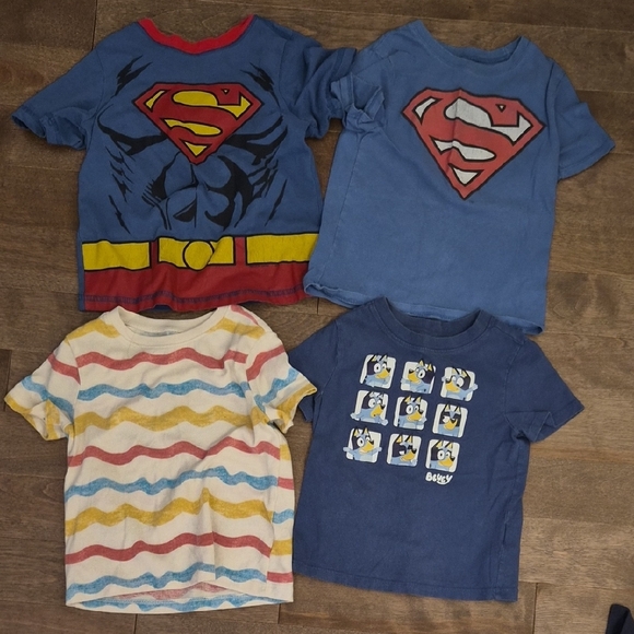 Kids Graphic and Solid Color T-Shirts Set - Picture 1 of 3
